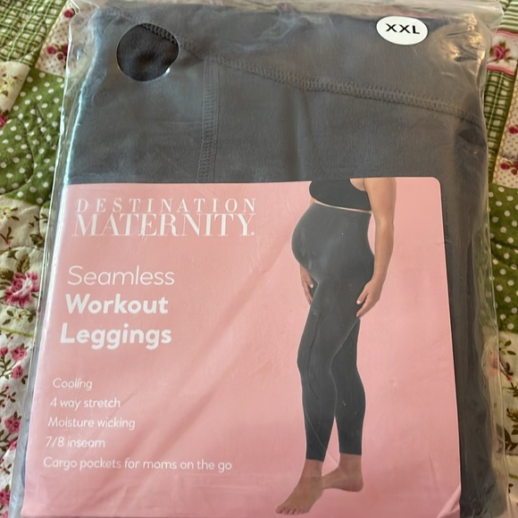 Destination Maternity black workout leggings NEW! Size XXL - Picture 8 of 8